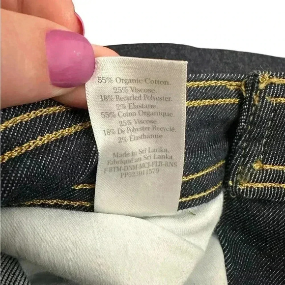 Everlane Way High Rise Skinny Split Hem Jeans Size 29 Organic Cotton Dark Wash - Picture 4 of 10